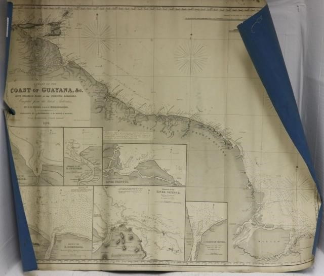 Appraisal: NAUTICAL CHART COAST OF GUAYANA FROM TRINIDAD TOTHE RIVER PARA