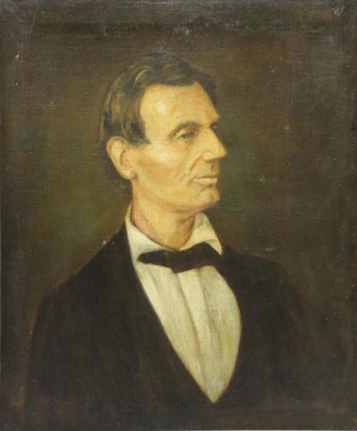 Appraisal: BOYKIN Cloyd Oil on Canvas Portrait of AbrahamLincoln Signed lower