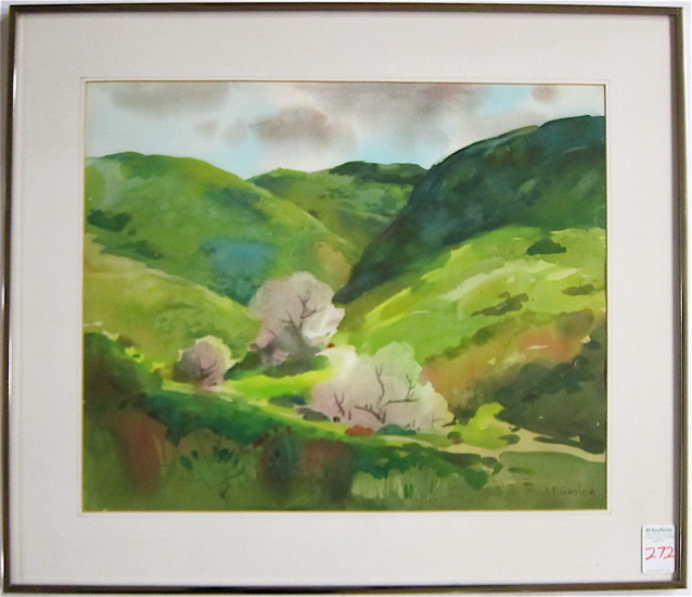 Appraisal: JEROME PRIEBE GASTON WATERCOLOR ON PAPER California - California landscape