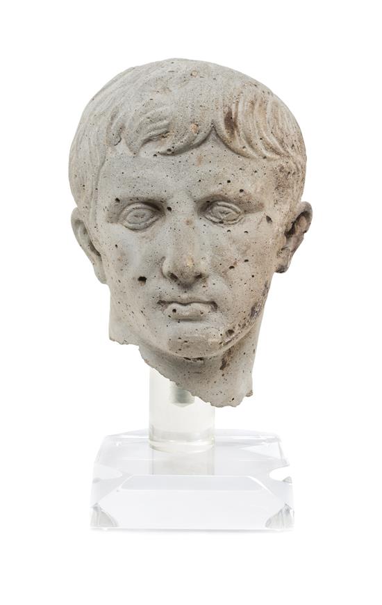 Appraisal: Sale Lot A Stone Bust in the Roman Style raised