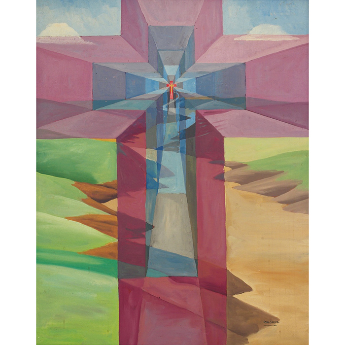 Appraisal: Ray Speers American th century Abstract Cross oil canvas x