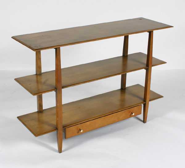 Appraisal: Mid century Heywood Wakefield bookshelves three tier with single lower