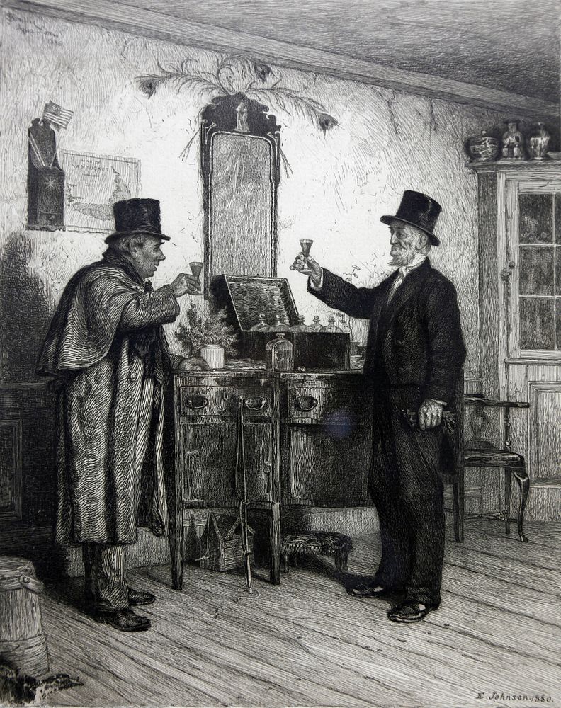 Appraisal: James D Smillie After Eastman Johnson Etching A Glass with