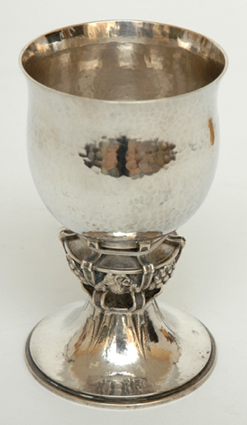 Appraisal: AN ARTS AND CRAFTS STERLING SILVER CHALICE Maker's mark Omar