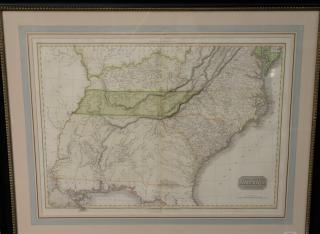 Appraisal: th Century hand colored engraved map America Southern Part Drawn