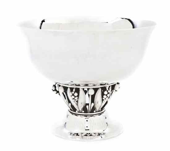 Appraisal: A Danish Sterling Silver Center Bowl Georg Jensen - the