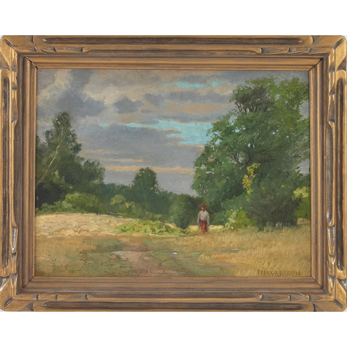 Appraisal: Frank Alfred Bicknell American - ''Man in Landscape '' c