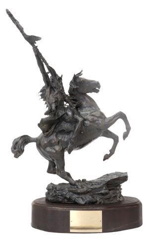 Appraisal: Bronze sculpture Cheyenne Chief signed in the cast William Marotta