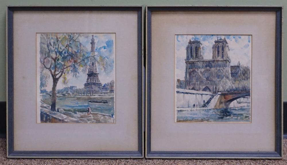 Appraisal: PIERRE EUGENE CAMBIER FRENCH - THE EIFFEL TOWER AND NOTRE