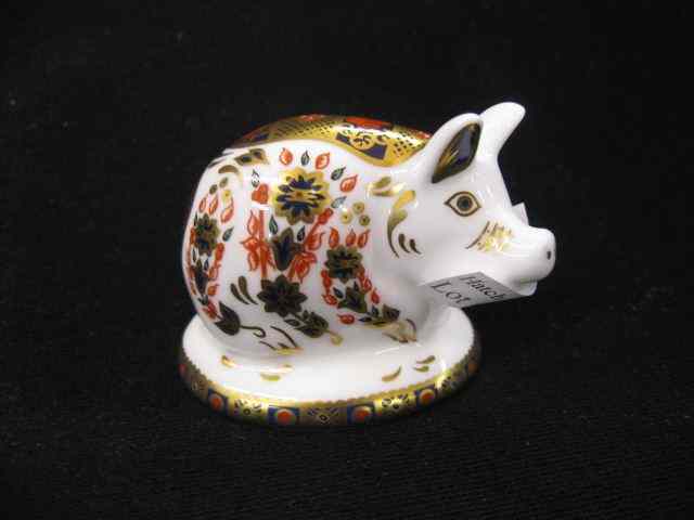 Appraisal: Royal Crown Derby ''Imari'' Pigfigurine heavy gold trim '' with