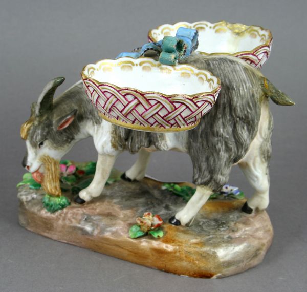 Appraisal: th Century Meissen porcelain goat h x l x w