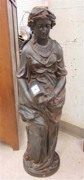 Appraisal: A VICTORIAN CAST IRON FLOOR STATUE American late th century