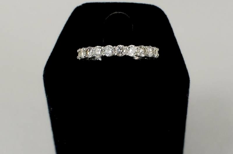 Appraisal: Platinum Diamond Wedding Band Platinum and diamond wedding band containing