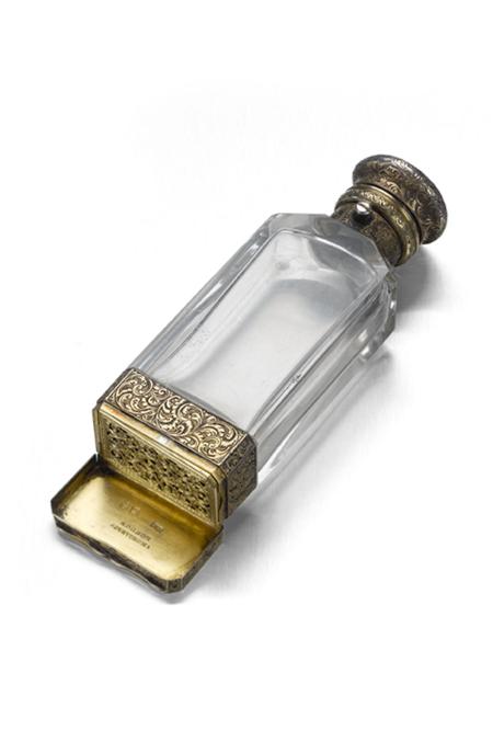 Appraisal: A Victorian silver-gilt scent bottle and vinaigrette Samuel Mordan London