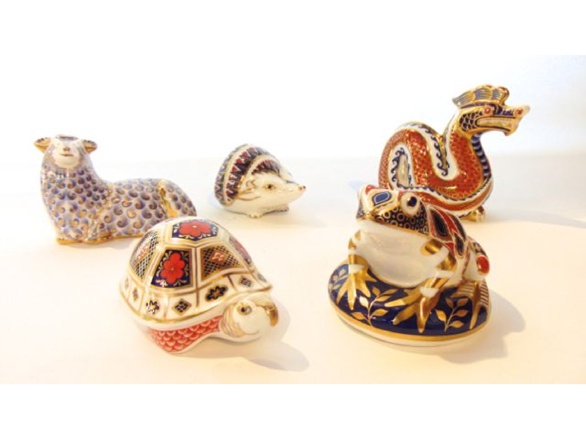 Appraisal: A collection of five Royal Crown Derby Imari pattern paperweights