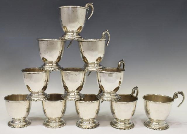 Appraisal: lot of Sterling silver punch cups Juvento Lopez Reyes Mexico