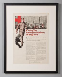 Appraisal: Original framed WWI Red Cross poster World War I poster