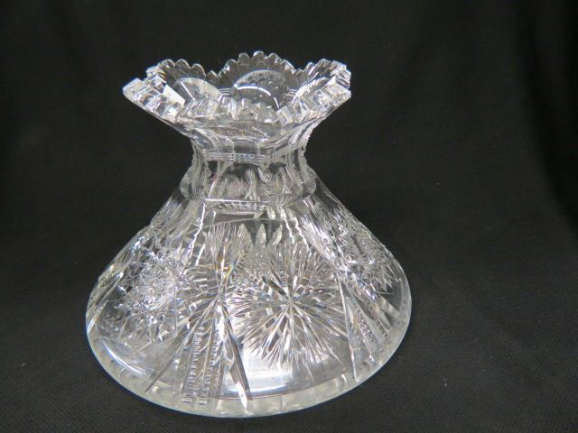 Appraisal: Cut Glass Flora Form Vase Freedom pattern diameter tall brilliant