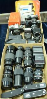 Appraisal: Two box lots Camera lot including Minolta Kopil Bellowscope SR