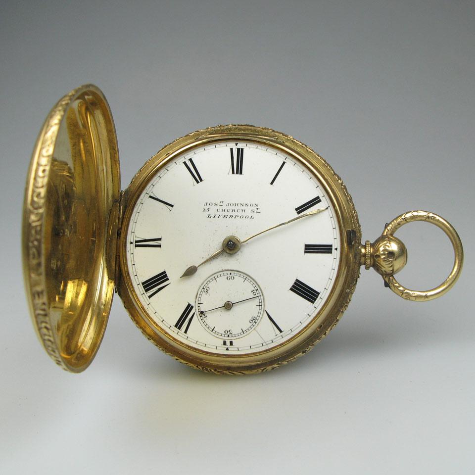 Appraisal: Joseph Johnson Of Liverpool Pocket Watch circa mm serial fusee