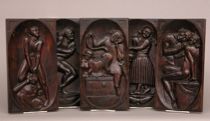 Appraisal: Five Physician Panels Probably English circa Late th Century Set