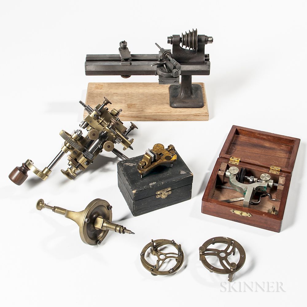 Appraisal: Seven Clock and Watchmaker's Tools Seven Clock and Watchmaker's Tools