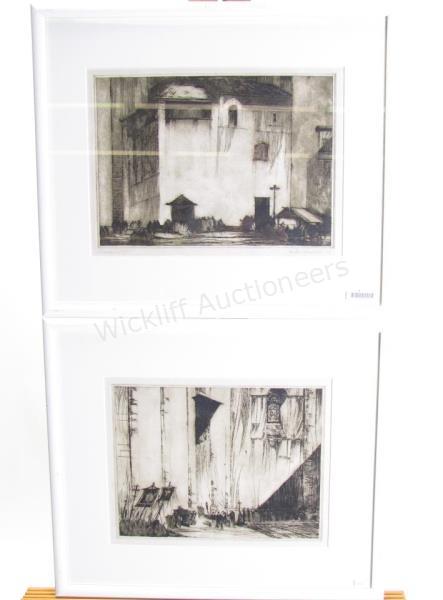 Appraisal: A pair of framed engravings by Burton Kenneth Johnstone PA