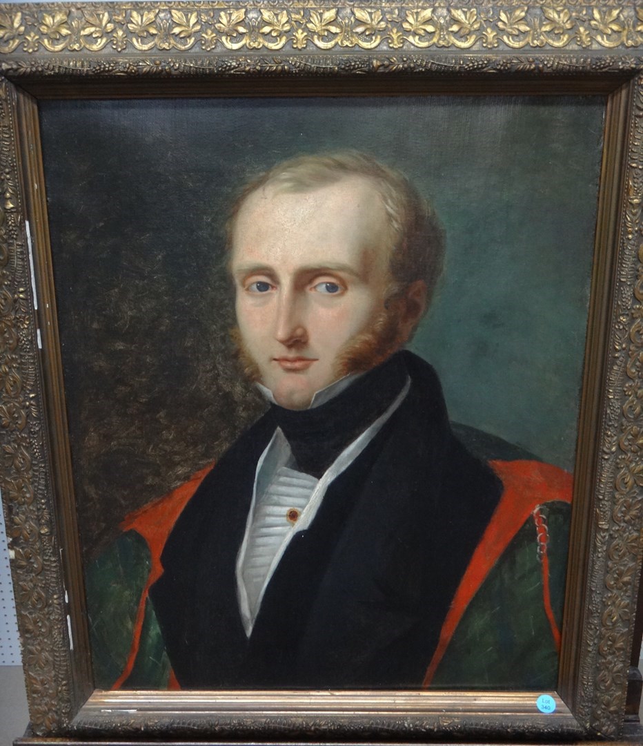 Appraisal: Continental School th century Portrait of Baron von Hausgihi oil