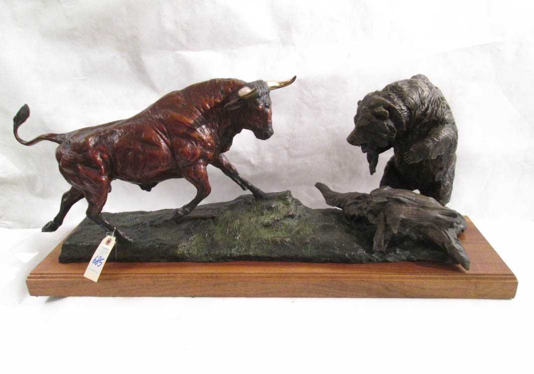 Appraisal: LORENZO GHIGLIERI OREGON B BRONZE WILDLIFE SCULPTURE The New Powerful