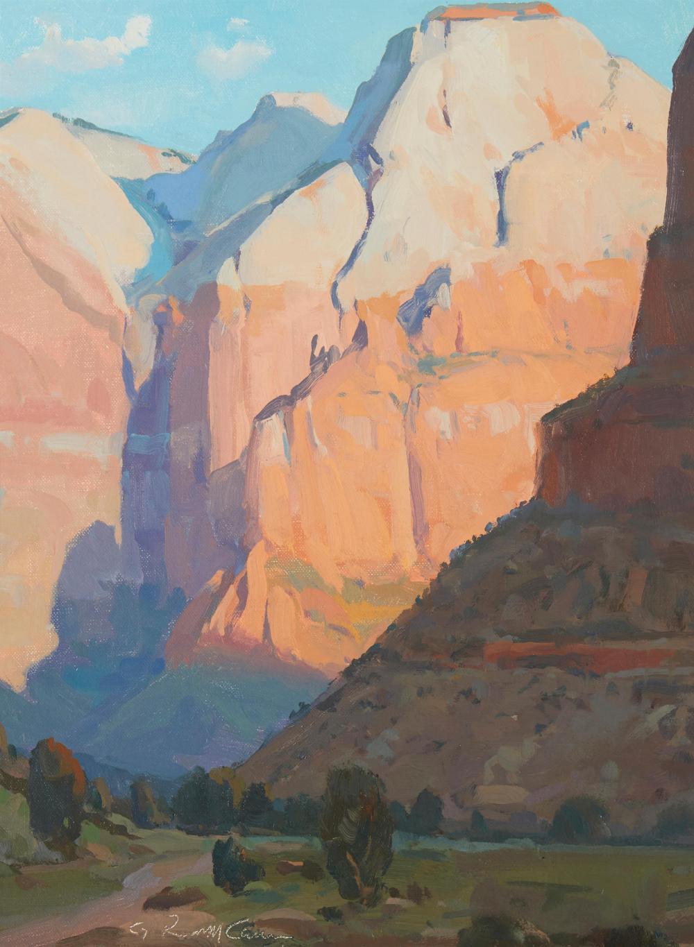 Appraisal: G Russell Case b Morning Sun Zion Oil on board