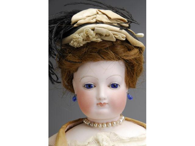 Appraisal: Fine Early Fashion Lady with Bisque Arms France ca pale