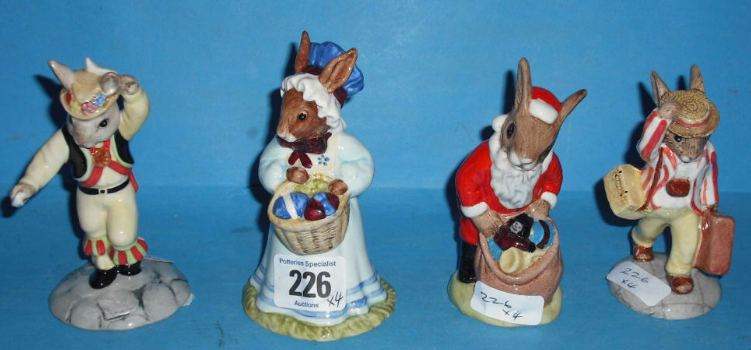 Appraisal: Royal Doulton Bunnykins Figures Santa DB Morris Dancer DB Father