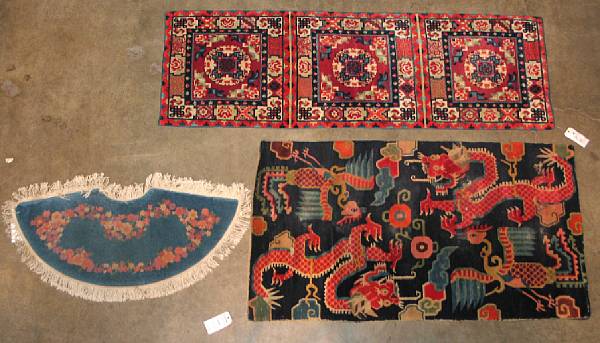 Appraisal: Two Tibetan rugs together with a Chinese rug size approximately