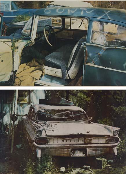 Appraisal: JOHN SALT American b Two works of art Derelict Vehicle