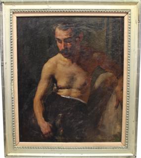 Appraisal: th C American School Studio Study of a Man th