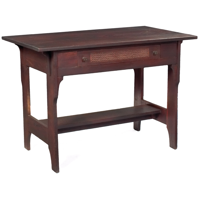 Appraisal: Limbert library table rectangular top over a single drawer with