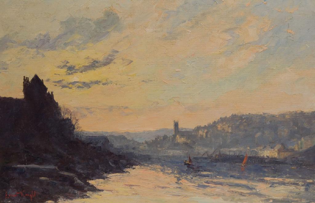 Appraisal: ERNEST KNIGHT AFTERNOON LIGHT AT BRIXHAM signed lower left oil