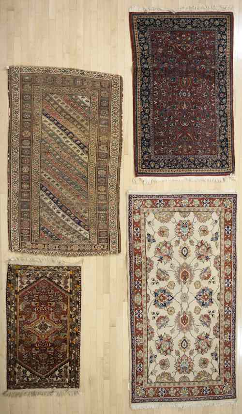 Appraisal: Four oriental throw rugs