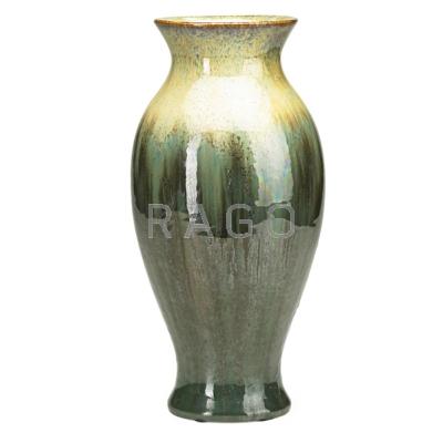 Appraisal: FULPER Tall baluster vase fine Cat s Eye Flambe glaze