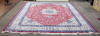 Appraisal: Chinese Tabriz carpet ' x ' Chinese Tabriz carpet '