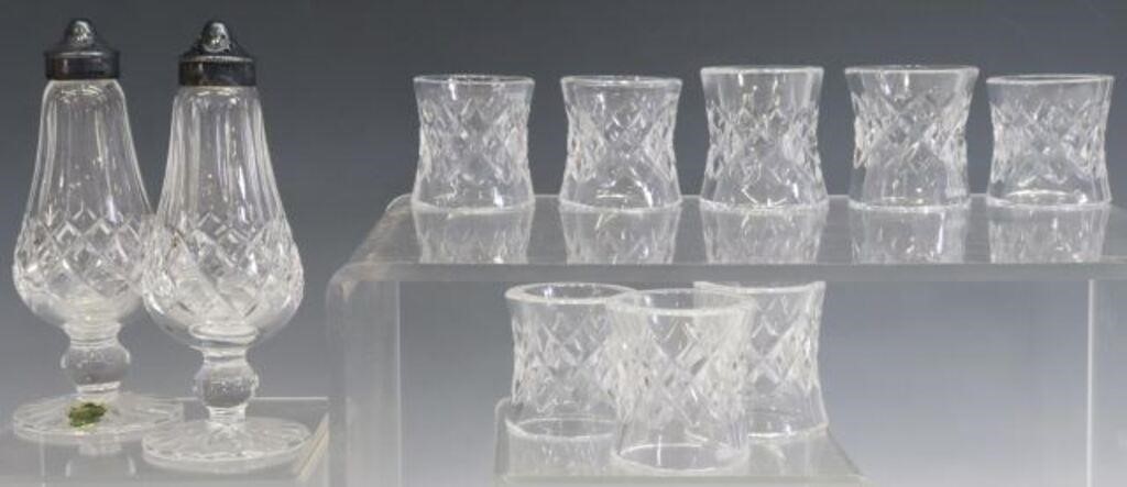 Appraisal: lot of Waterford cut crystal tableware including napkin rings in