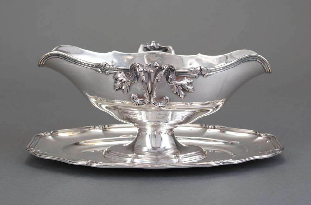 Appraisal: French Belle Epoque st Standard Silver Sauceboat Martial Gauthier rue