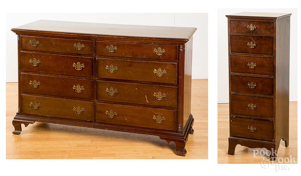 Appraisal: Two mahogany dressers Two mahogany dressers h w and h