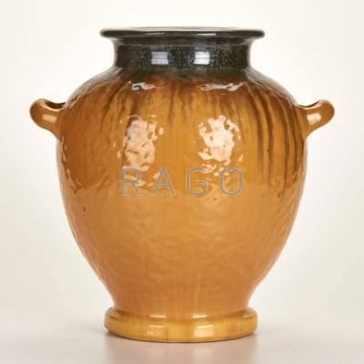 Appraisal: FULPER Two-handled hammered urn Flemington NJ ca - Cat s