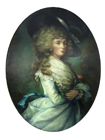 Appraisal: after Sir Thomas Gainsborough Portrait of Lady Sheffield three-quarter length