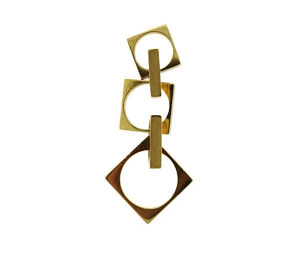 Appraisal: Cartier Dinh Van K Gold Geometric Link Pendant METAL K