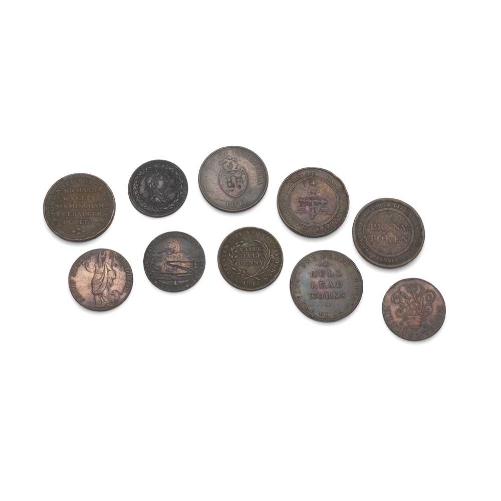 Appraisal: A COLLECTION OF TRADE TOKENS AND OTHER COINS Franklin Press