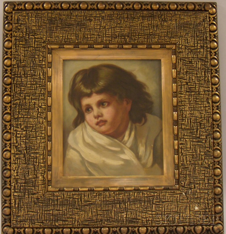 Appraisal: Framed American th th Century Oil on Canvas Portrait of