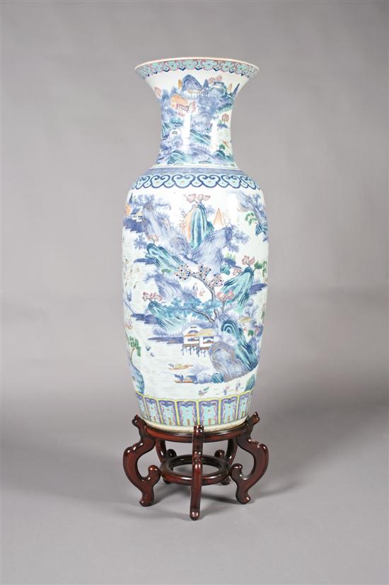 Appraisal: A Chinese Porcelain Soldier Vase Height inches