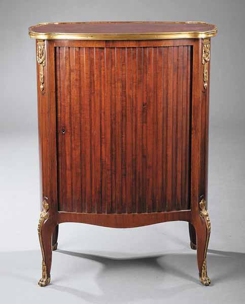 Appraisal: A Good Louis XV-Style Mahogany Music Cabinet th c the